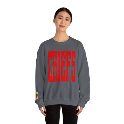KC KANSAS CITY Chiefs  - KC on Right Sleeve - Unisex Sweatshirt