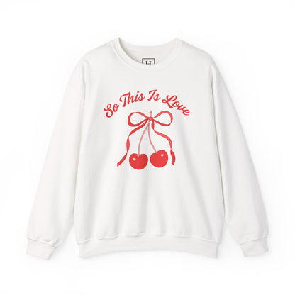 So This Is Love Cherry Bow Sweatshirt