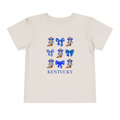 Toddler Kentucky Wildcats Coquette Bow and Cowgirl Boots Shirt