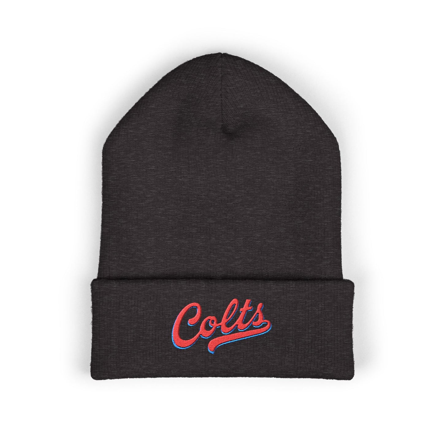 Colts Embroidered Cuffed Beanie — Classic Script Winter Hat