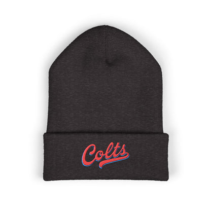 Colts Embroidered Cuffed Beanie — Classic Script Winter Hat