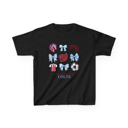 YOUTH --Soccer Coquette Bows Unisex Tee - West Jessamine