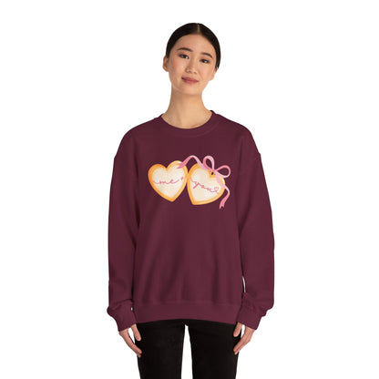 Me + You Heart Locket with Pink Bow Sweatshirt