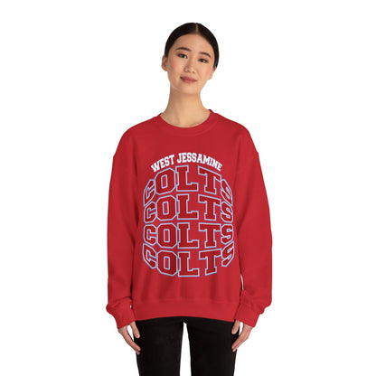 West Jessamine Colts Crewneck Sweatshirt — School Spirit Pride - Unisex