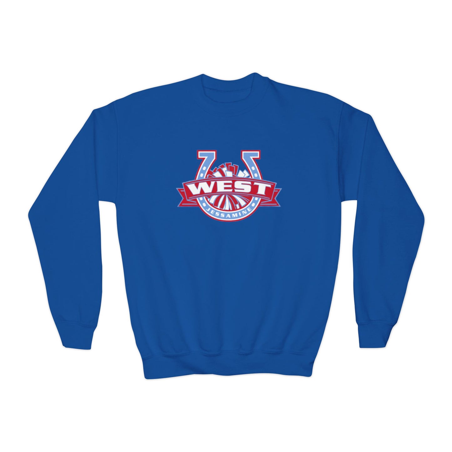 YOUTH -- West Jessamine Horseshoe Logo w/ Pom Sweatshirt