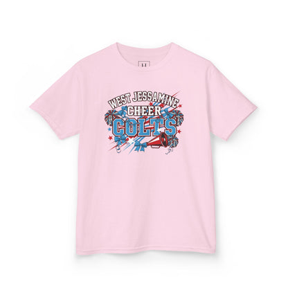YOUTH - - West Jessamine Cheer COLTS - Poms, Bows, Stars - Unisex Shirt
