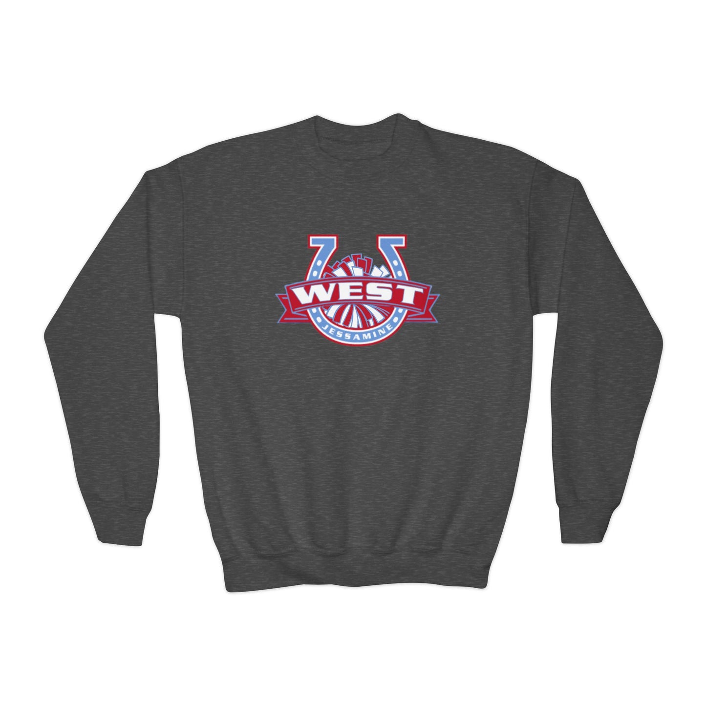 YOUTH -- West Jessamine Horseshoe Logo w/ Pom Sweatshirt