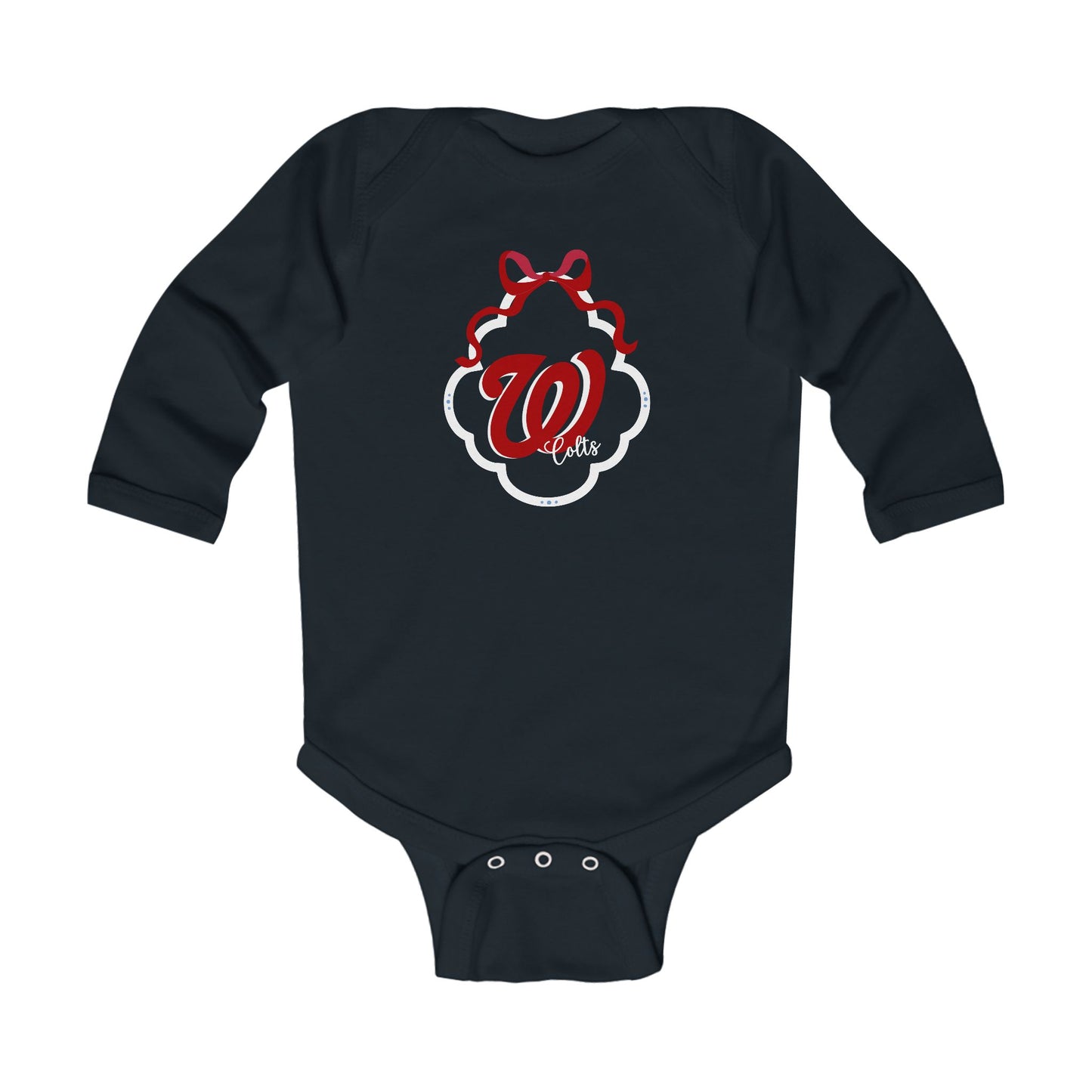 Infant - West (W) Colts -- Long Sleeve Bodysuit