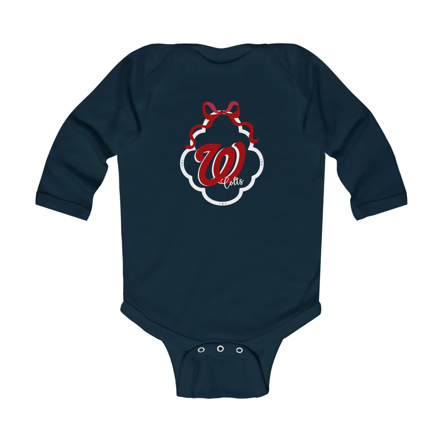 Infant - West (W) Colts -- Long Sleeve Bodysuit