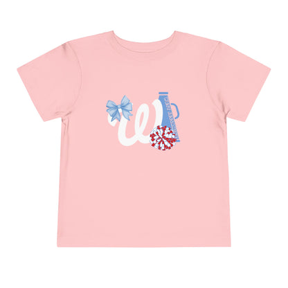 Toddler; West Jessamine Coquette W Logo with Bow; Let's Go Colts - Unisex T-shirt
