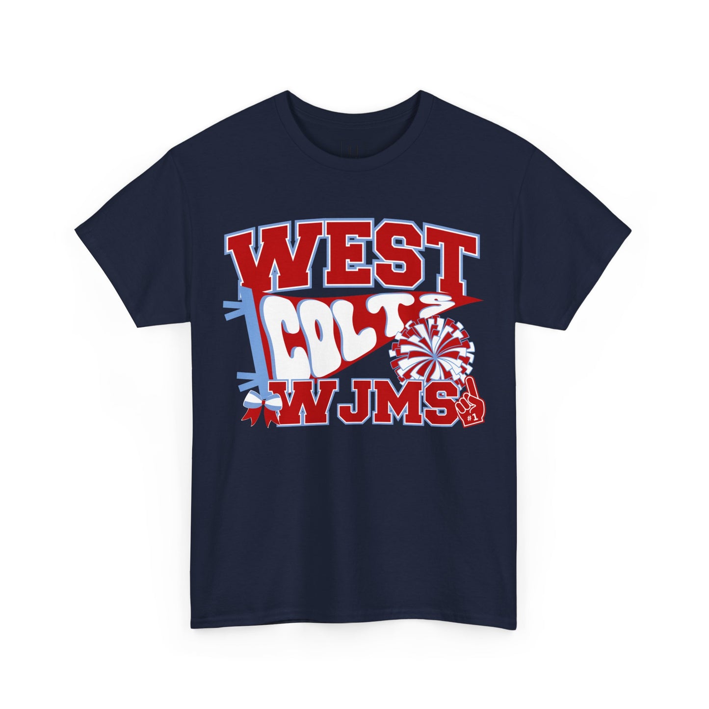 West Jessamine WJMS Colts Fan Tee —  Front & Back Unisex Tee