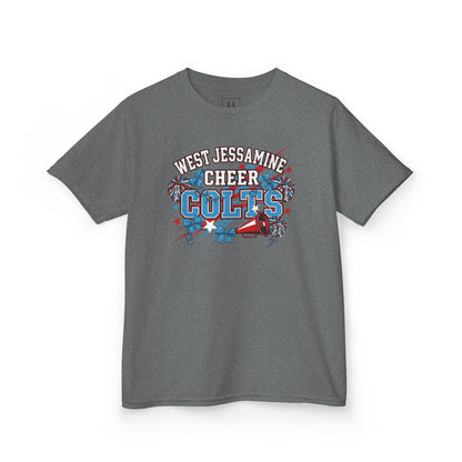 YOUTH - - West Jessamine Cheer COLTS - Poms, Bows, Stars - Unisex Shirt