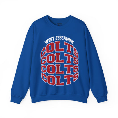 West Jessamine Colts Crewneck Sweatshirt — School Spirit Pride - Unisex