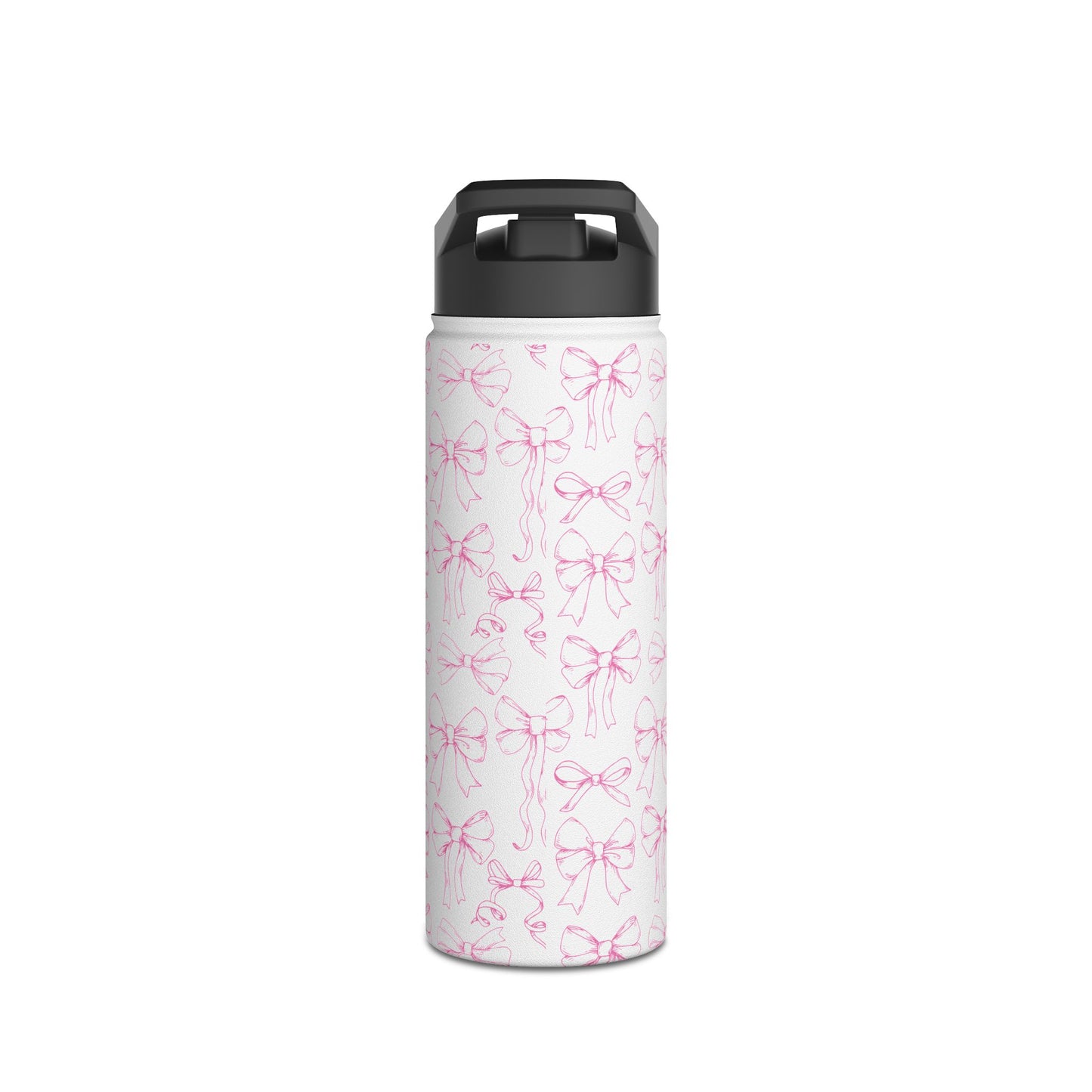 Pink Bow Pattern Stainless Insulated Water Bottle