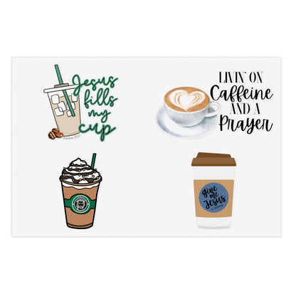 Coffee and Jesus Christian Sticker Sheets