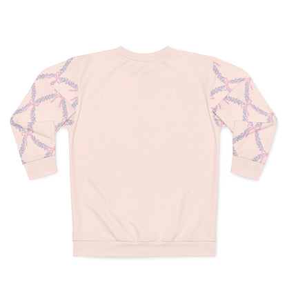 Coquette 'So This Is Love' Bow Sleeve Sweatshirt - AOP