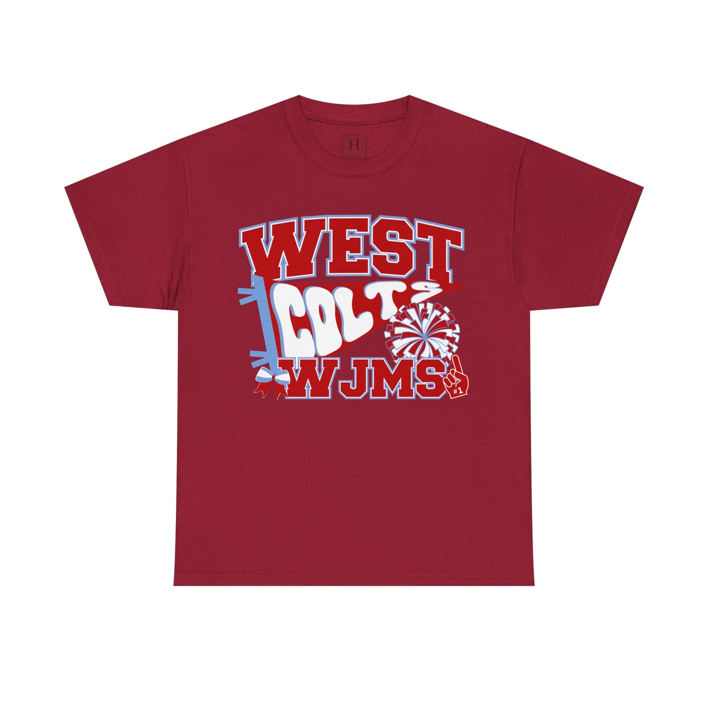 West Jessamine WJMS Colts Fan Tee —  Front & Back Unisex Tee