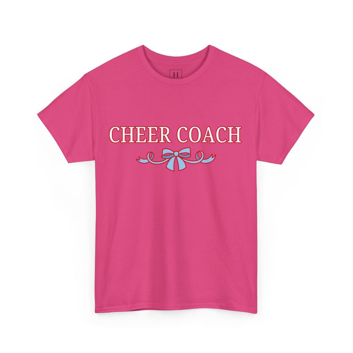 Cheer Coach (RED) Coquette Bow Unisex Heavy Cotton Tee