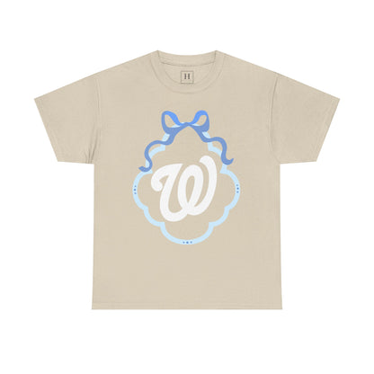 W COQUETTE BLUE BOW & BORDER
