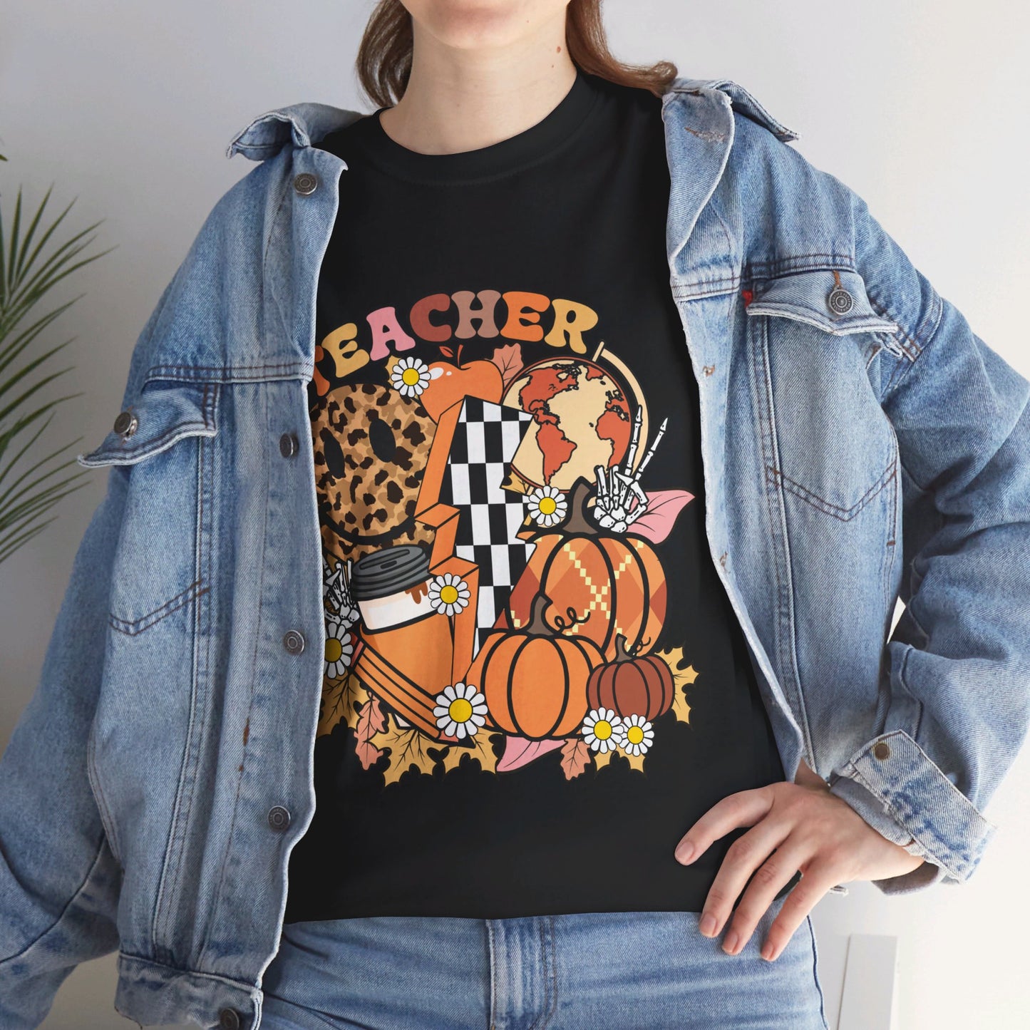 Fall Retro Teacher T-Shirt