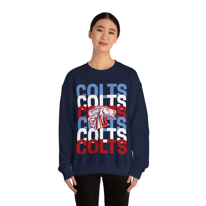 COLTS with Horse Logo - Christmas Sweatshirt - Unisex