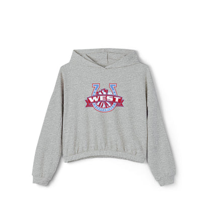 West HORSESHOE CHEER POM -- Women's Cinched/Cropped Hoodie