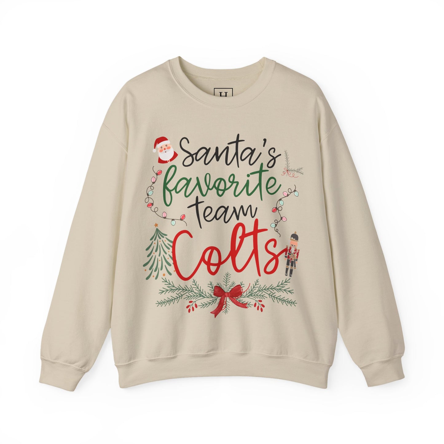 Santa's Favorite Team - COLTS - Christmas Sweatshirt - Unisex