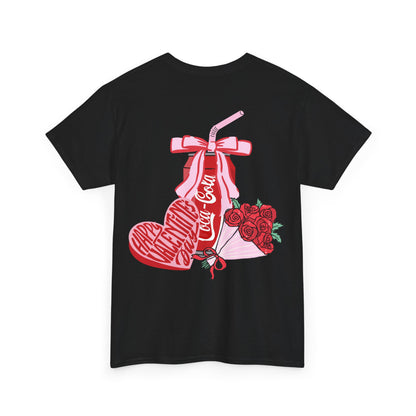 Valentines Day Coca Cola and Bows - Soda Shirt - Front & Back