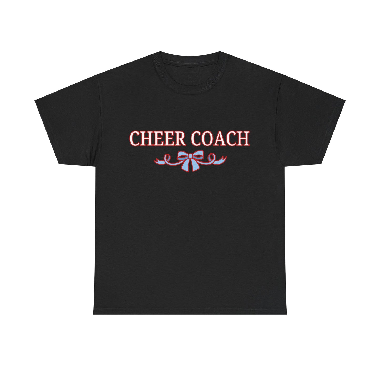 Cheer Coach (RED) Coquette Bow Unisex Heavy Cotton Tee
