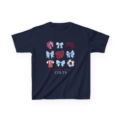 YOUTH --Soccer Coquette Bows Unisex Tee - West Jessamine