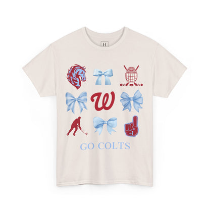 West Jessamine Colts Coquette Hockey Bows - Unisex Tee