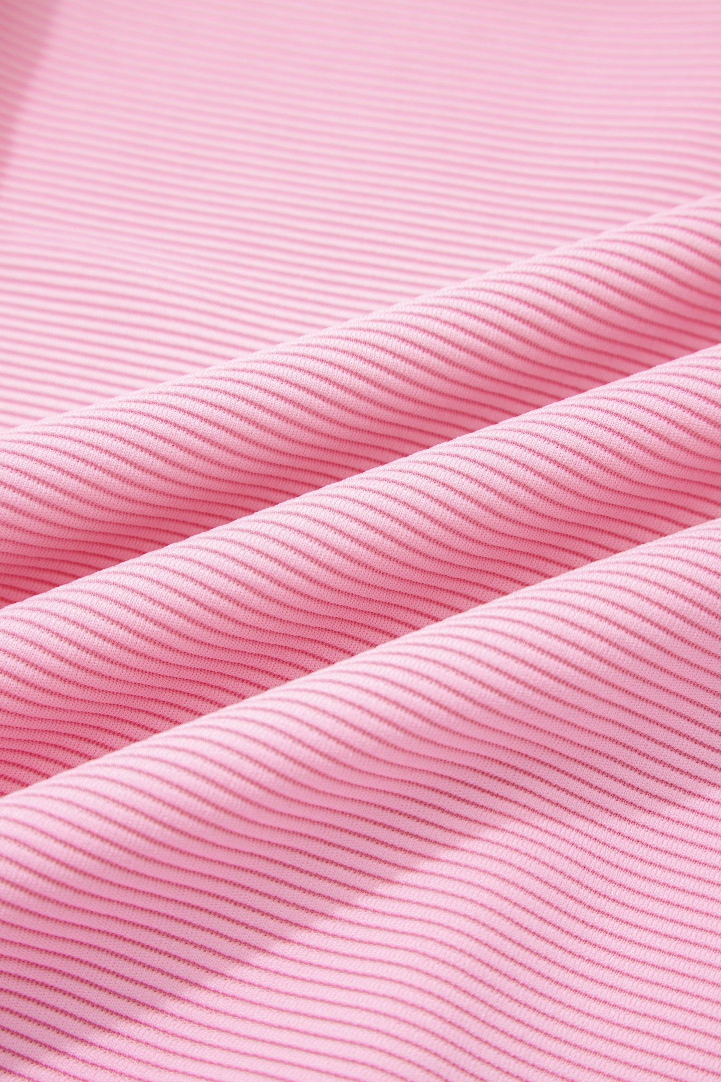 Pink Horizontal Ribbed Exposed Seam Detail Drop Shoulder Baggy Pullover