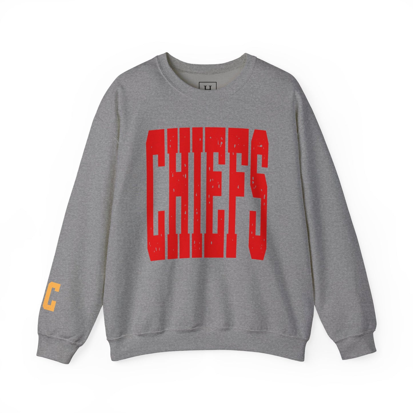 KC KANSAS CITY Chiefs  - KC on Right Sleeve - Unisex Sweatshirt