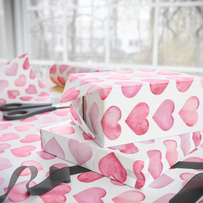 Shades of Pink Heart Wrapping Paper — Coquette Gift Wrap
