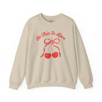 So This Is Love Cherry Bow Sweatshirt