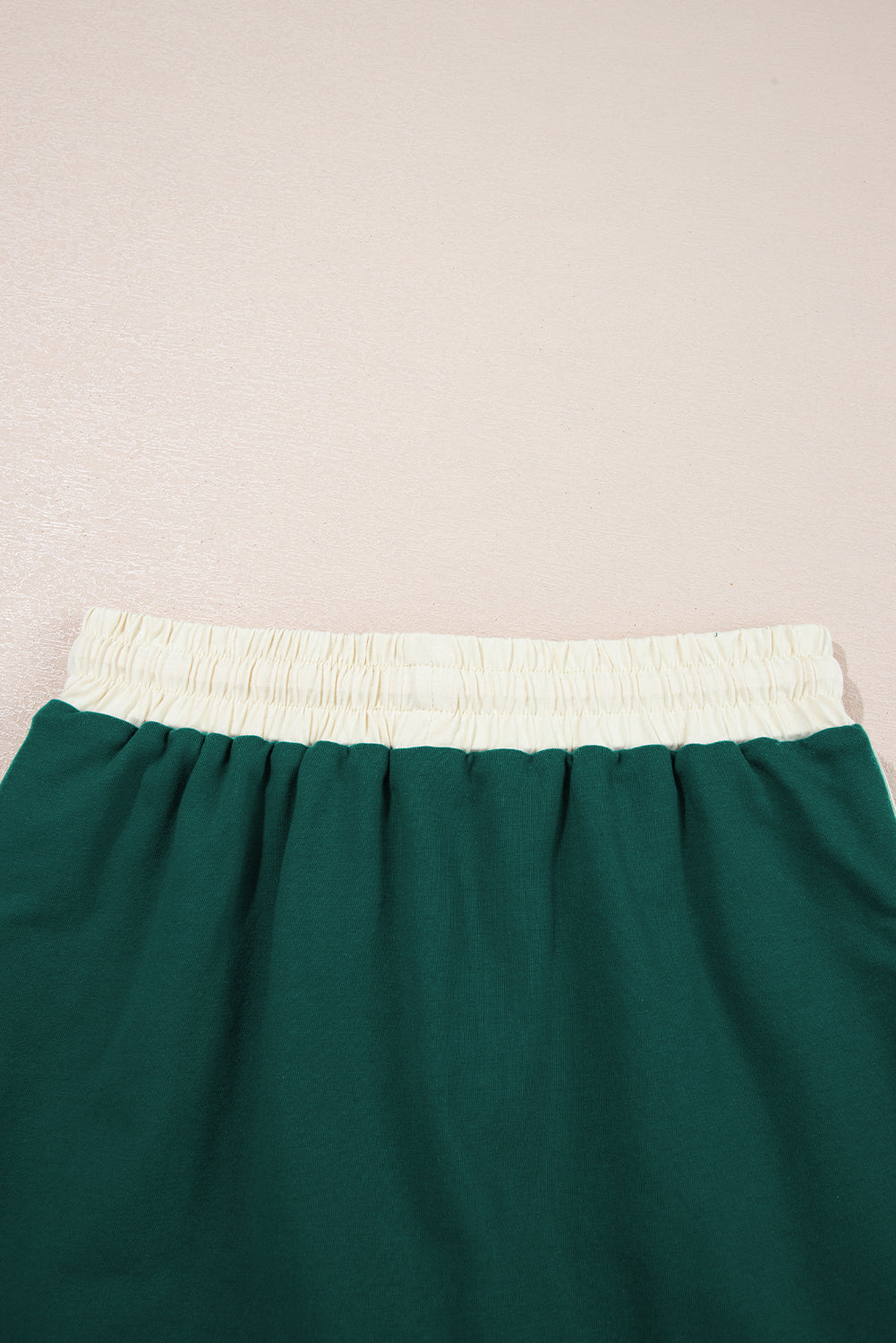 Bonbon Colorblock Edge Drop Shoulder T Shirt and Skort 2Pcs Set