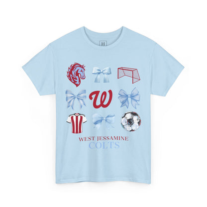 Copy of West Jessamine Colts Coquette Soccer Bows - Unisex Tee