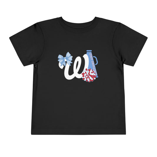 Toddler; West Jessamine Coquette W Logo with Bow; Let's Go Colts - Unisex T-shirt