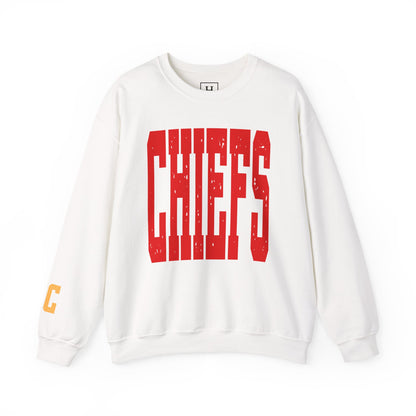 KC KANSAS CITY Chiefs  - KC on Right Sleeve - Unisex Sweatshirt