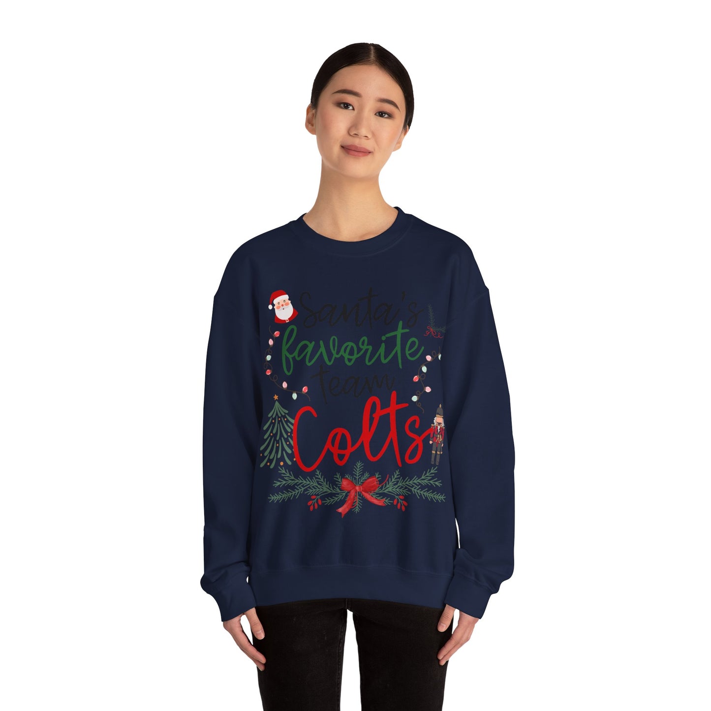 Santa's Favorite Team - COLTS - Christmas Sweatshirt - Unisex
