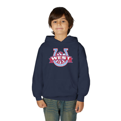 YOUTH Hoodie -- Cheerleading Unisex Tee - West Jessamine Horseshoe Logo with Poms