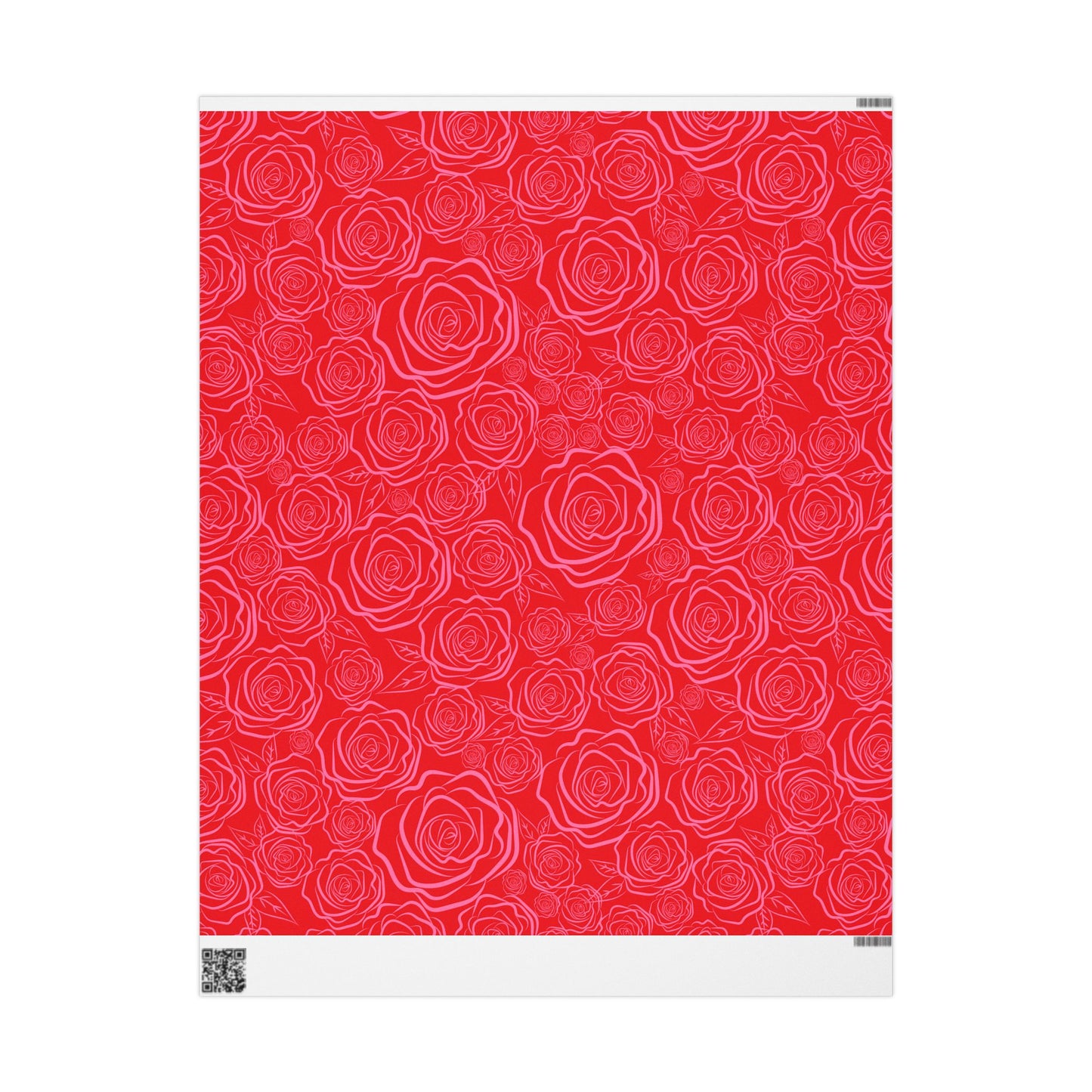 Pink & Red Floral Wrapping Paper — Coquette Flower Gift Wrap