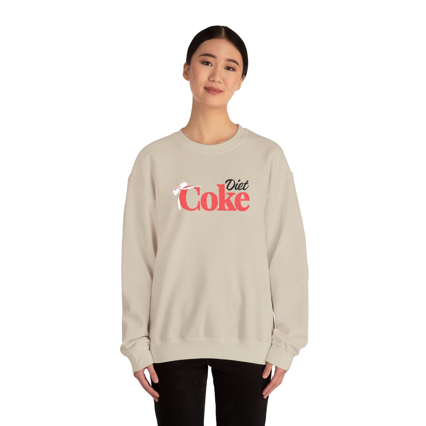 Bow 'Diet Coke' Crewneck Sweatshirt - Embroidered
