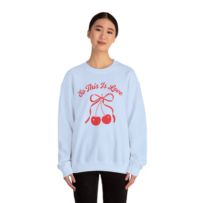 So This Is Love Cherry Bow Sweatshirt