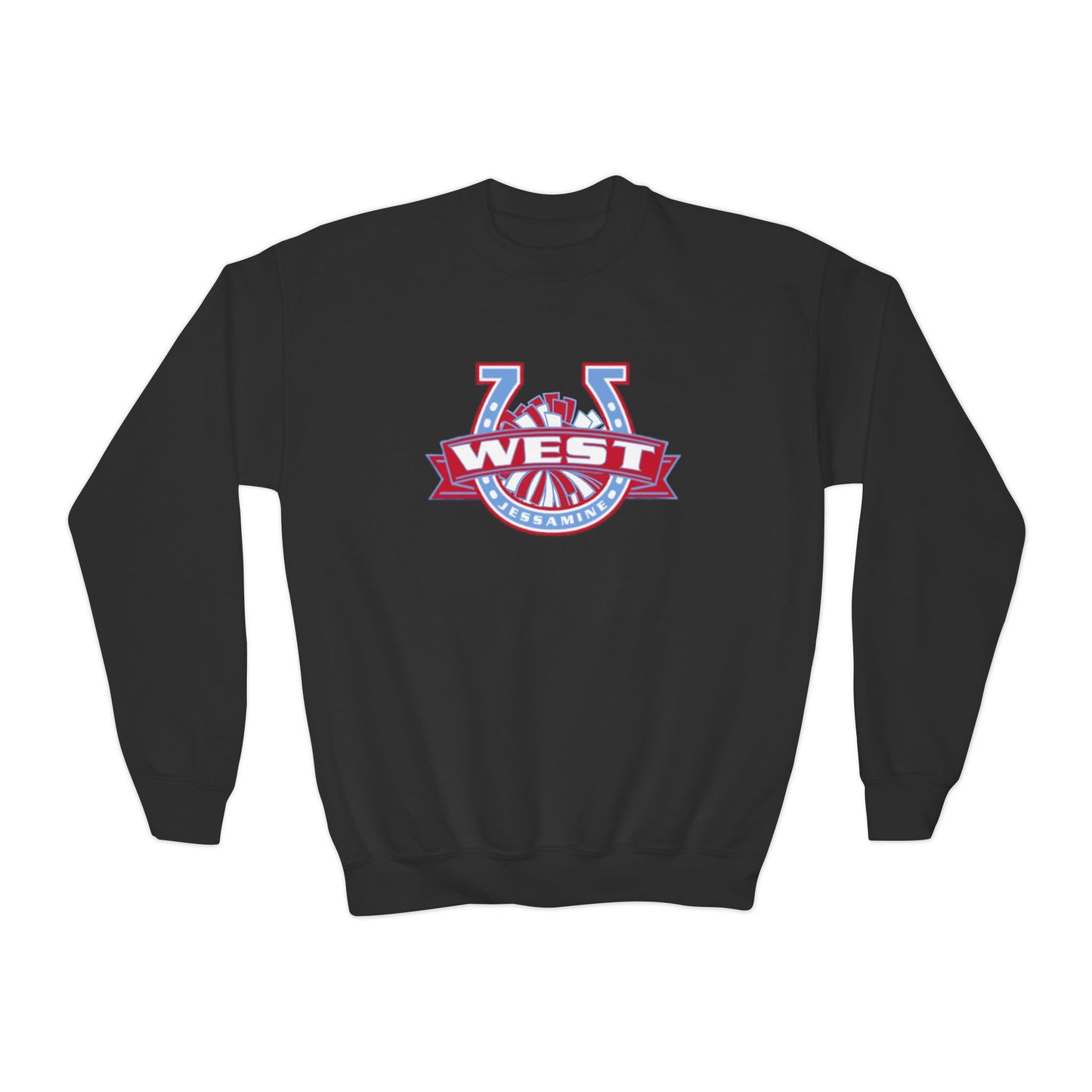 YOUTH -- West Jessamine Horseshoe Logo w/ Pom Sweatshirt