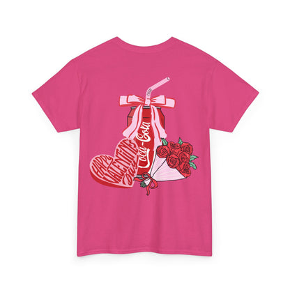 Valentines Day Coca Cola and Bows - Soda Shirt - Front & Back