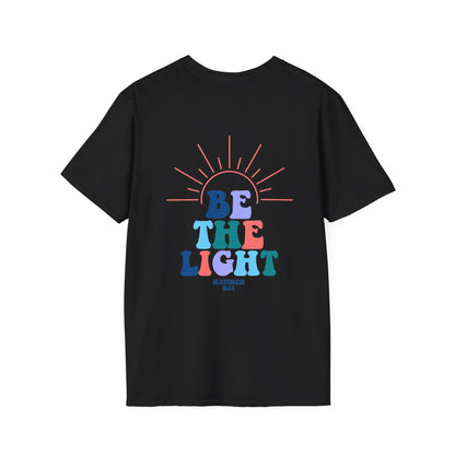 be the light christian bible blue (front and back)