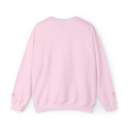 Valentine Heart 'Diet Coke' with Red Bows on Left & Right Sleeves Crewneck Sweatshirt -Embroidered