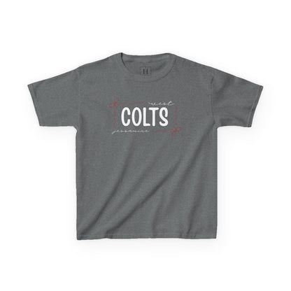 YOUTH --  West Jessamine COLTS coquette bow border - Unisex Tee