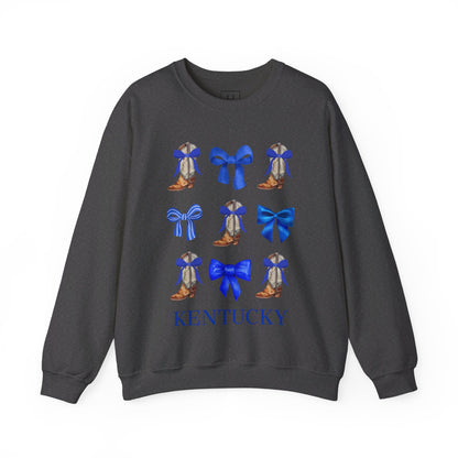 Kentucky Wildcats Coquette Cowgirl Boots & Bows Sweater